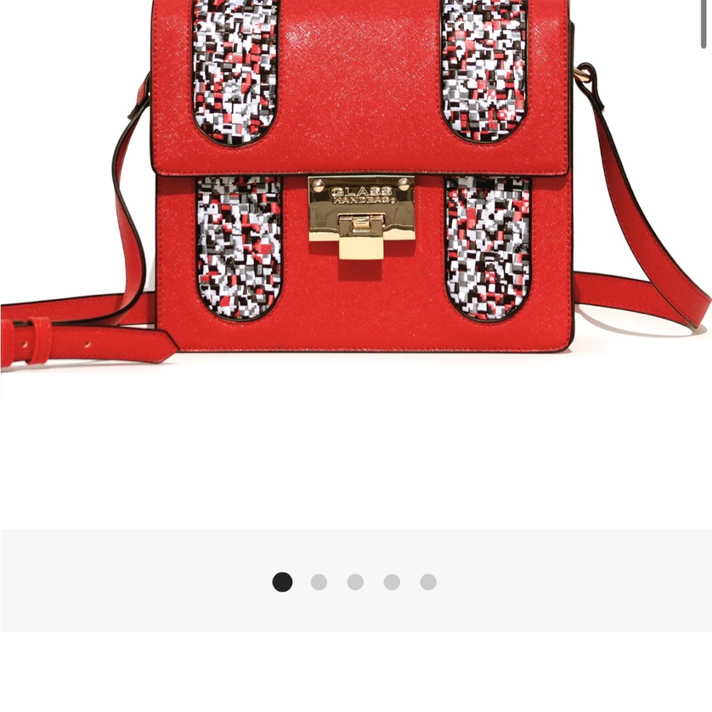 Red Pixel Cross-Body Bag ~ Glass Handbag ~ Built-In Light-  New With Tags - Picture 15 of 15